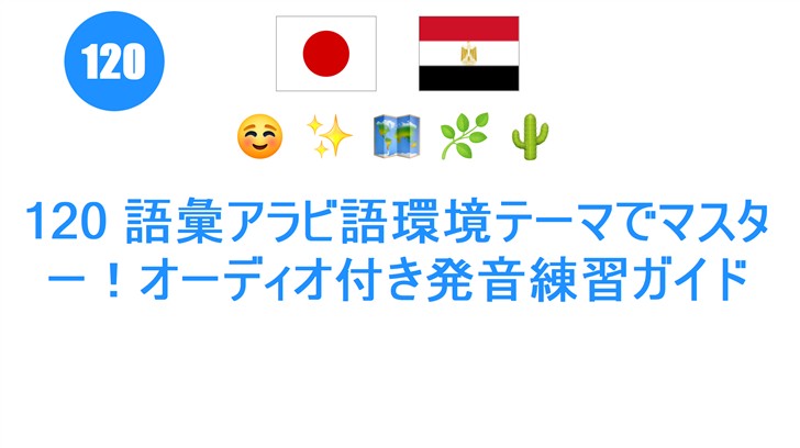 120 語彙アラビ語環境テーマでマスター！オーディオ付き発音練習ガイド